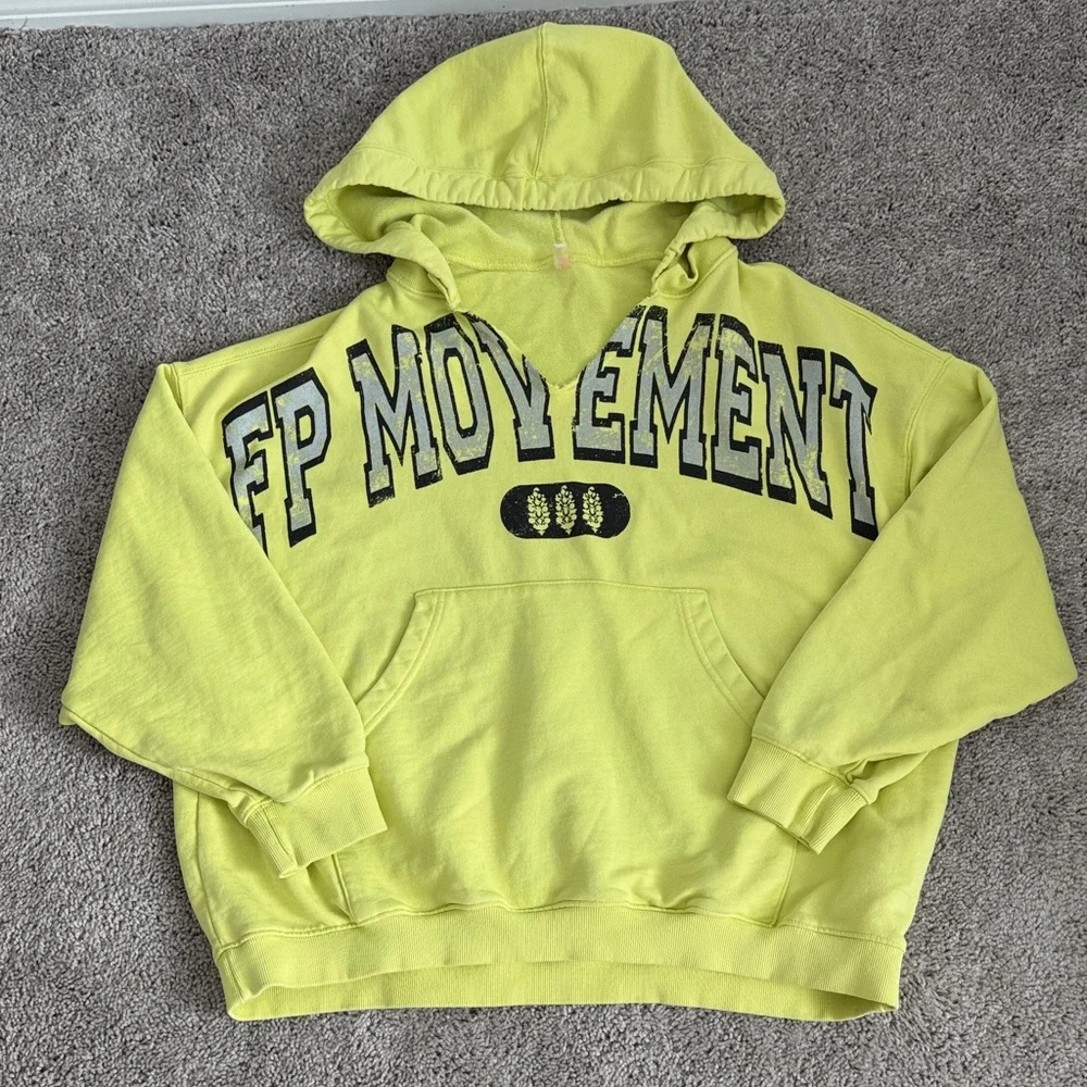 FP Movement by Free People Neon Yellow Sweater Hoodie - Picture 2 of 6